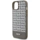 DKNY iPhone 15 Case Leather Printed Pattern MagSafe, Brown