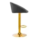 4Rico QS-B16G Bar Stool, Grey Velvet