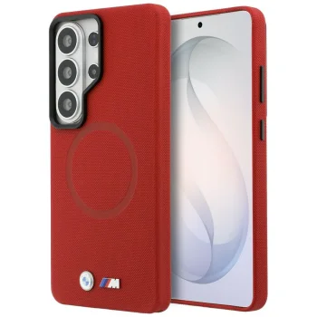 BMW M Metal Logo MagSafe Case for Samsung Galaxy S26 Ultra, Red