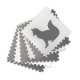 Large Kids Foam Puzzle Mat, White and Gray Animals, 6 pcs