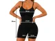 Women\'s Sports Romper Push Up Fitness S/M, Black