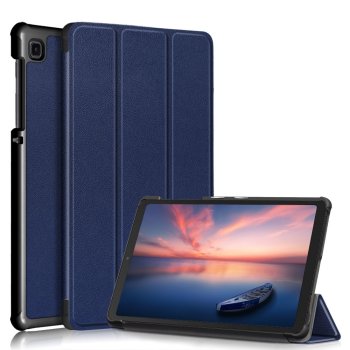 Samsung Galaxy Tab A7 Lite (SM-T220/T225) Tri-fold Stand PU Leather Case Cover, Dark Blue
