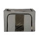 Bedding and Clothing Organizer with Frame, 66L, White Black