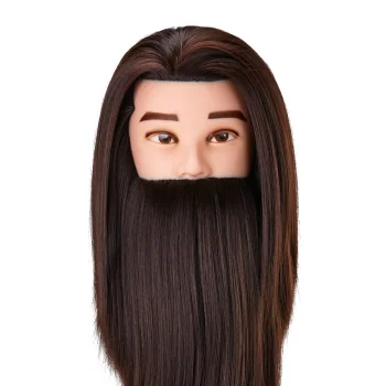 Gabbiano WZ4 Men's Hairdressing Training Head with Beard Synthetic 27 cm 4H