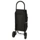 Shopping Trolley on Wheels with Insulated Pocket 95 cm, Black