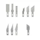 Precision Modeling Scalpel Set with 13 Blades