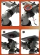 Phone Holder for Bicycle, Motorcycle, Scooter, 22.2-35 mm, Black/Orange