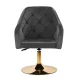 4Rico QS-BL14G Velvet Swivel Beauty Chair, Grey