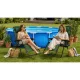 Sofotel Chillwell Folding Garden Sun Lounger with Cushion, Set of 2, Green