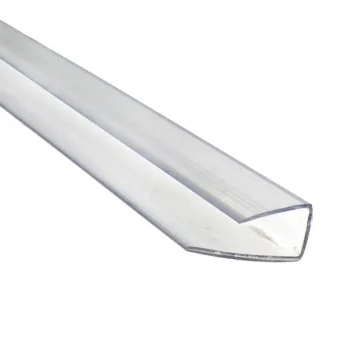 Polycarbonate U Ending Profile PC-U 16 mm, 2.1 m, Transparent