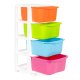 ModernHome 4-Drawer Kids Storage Organizer on Wheels, Multicolor