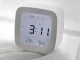 Digital LCD Alarm Clock with Thermometer and Hygrometer, White