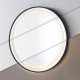 Round LED Bathroom Mirror 60cm with 3 Color Lights and Dimmable Touch Switch