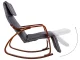 ModernHome Rocking Chair with Adjustable Footrest Grey/Walnut