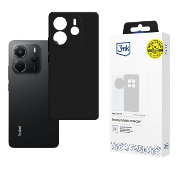 3mk Matt Case Pro Case for Xiaomi Redmi Note 14 4G, Matte Black