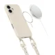 Tech-Protect iPhone 16 Case MagNecklace with Lanyard, Beige