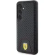Ferrari Samsung Galaxy S24 Case Carbon Stitched Bottom, Black