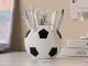 Football-Shaped Desk Organizer Pen Holder, 9 cm, Black
