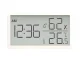 Digital Thermometer and Hygrometer with Clock LCD Display, White