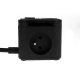 Power Strip Cube Huslog with 3 Outlets and 4 USB Ports with USB-C, Black