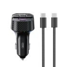 Bluetooth FM Transmitter XO BCC17 with 30W PD USB-C Car Charger and Cable, Black