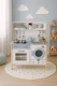 Wooden play kitchen for children with LED, sounds, oven, washing machine, ECOTOYS