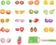 ECOTOYS Wooden Cutting Play Food Fruit Set 20 Pieces for Toddlers