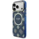 Guess IML Peony Dot MagSafe Phone Case Cover iPhone 17 Pro Max - Blue