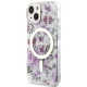 Guess iPhone 14 Plus Case Flower MagSafe, Transparent