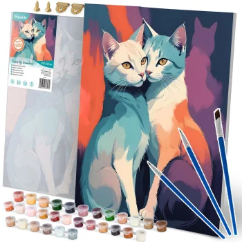 Massido Paint by Numbers 40x50 cm, Cats