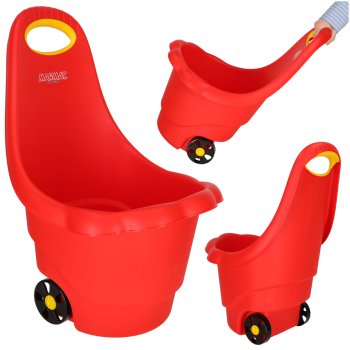 Детская тележка-каталка, тачка, контейнер, Красный | Kids Wheelbarrow