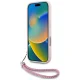 Karl Lagerfeld Quilted Initial Logo & Chain Strap iPhone 16 Pro Max Case - Pink