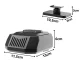 Portable Car Heater and Defroster 200W 12V, Black