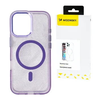 Wozinsky Glitter Case with MagSafe for Samsung Galaxy S25 Ultra, Purple