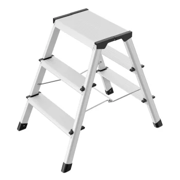 Hailo D60 StandardLine Double-Sided Folding Step Ladder, 2x3 Steps