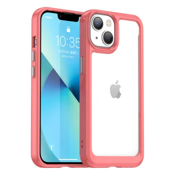 Dėklas iPhone 14 Outer Space Case su geliniu rėmeliu, raudonas