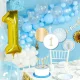 1st Birthday Decoration Set for Boys, Blue, 5 Pieces