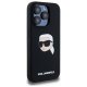 Karl Lagerfeld Silicone Karl Head Print MagSafe vāciņš iPhone 15 Pro, melns