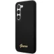 Guess Samsung Galaxy S23+ Case Silicone Vintage Gold Logo, Black