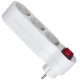 Maclean MCE216 Triple Socket Adapter with Switch and Grounding, 16A, Schuko