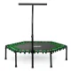Neo-Sport 1103 Fitness Trampoline with Handle, 127 cm, Hexagonal, Green