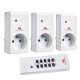 Maclean MCE153 Remote Control Sockets, 3 pcs