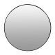 ModernHome 60 cm Round Wall Mirror with Aluminum Frame, Black