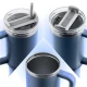 Berdsen Vacuum Thermos Mug with Straw Set, 1180 ml, Navy Blue
