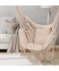 Brazilian Hanging Garden Chihee Swing Hammock Chair with Pillows, Beige