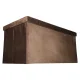 Folding Velour Storage Ottoman Bench 77x38x37 cm, Brown