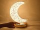 Moon-Shaped LED RGB Crystal Table Night Lamp with USB Charging