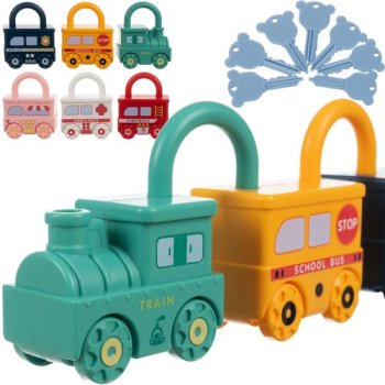 Kruzzel 00024712 Educational Toy - Cars with Padlocks