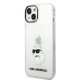 Karl Lagerfeld Ikonik Choupette caurspīdīgs vāciņš iPhone 14 Plus