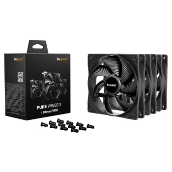 Be Quiet! Pure Wings 3 120mm PWM Case Fan 3-Pack Black